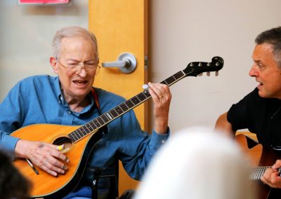 Residents join our live jam sessions.